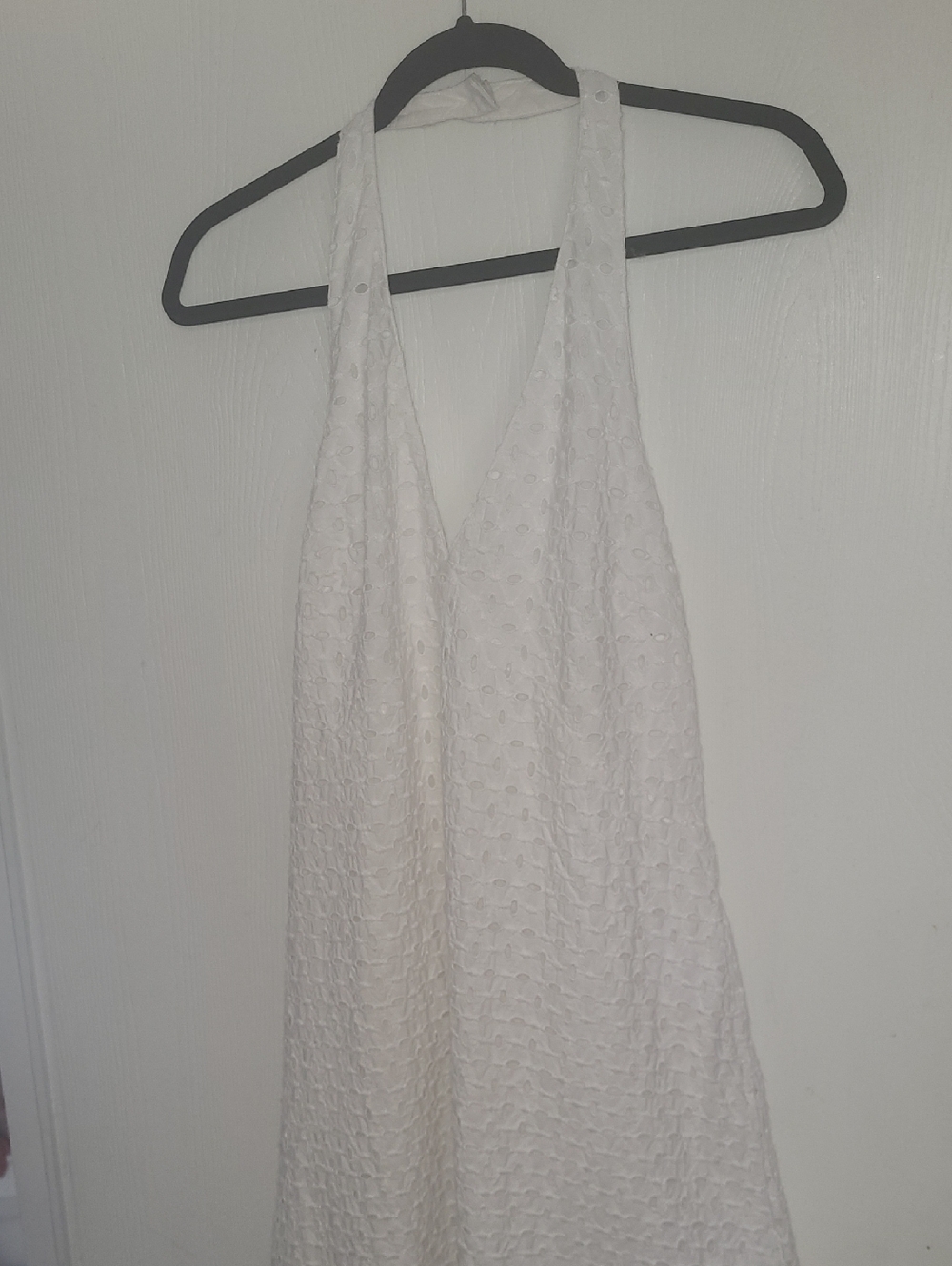 a new day White Backless Halter Textured Sundress